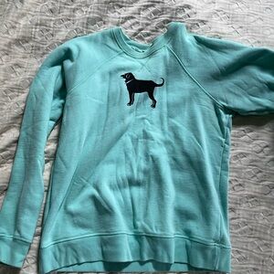 Aqua Black Dog Sweatshirt